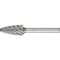 Pferd Carbide Bur - Tree Shape, INOX Cut - 1/2" x 1" x 1/4" Shank - SF-5 24727 - alternate 1